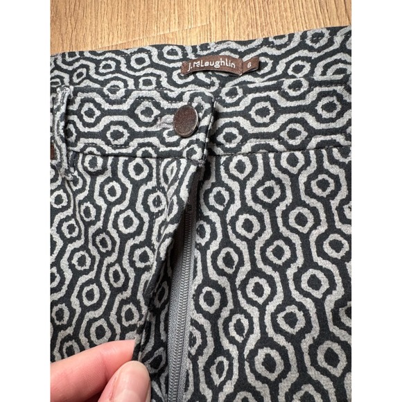 J.McLaughlin Pants Printed Pull On Stretch Zipper Womens 6 Casual Preppy Office - Picture 7 of 15